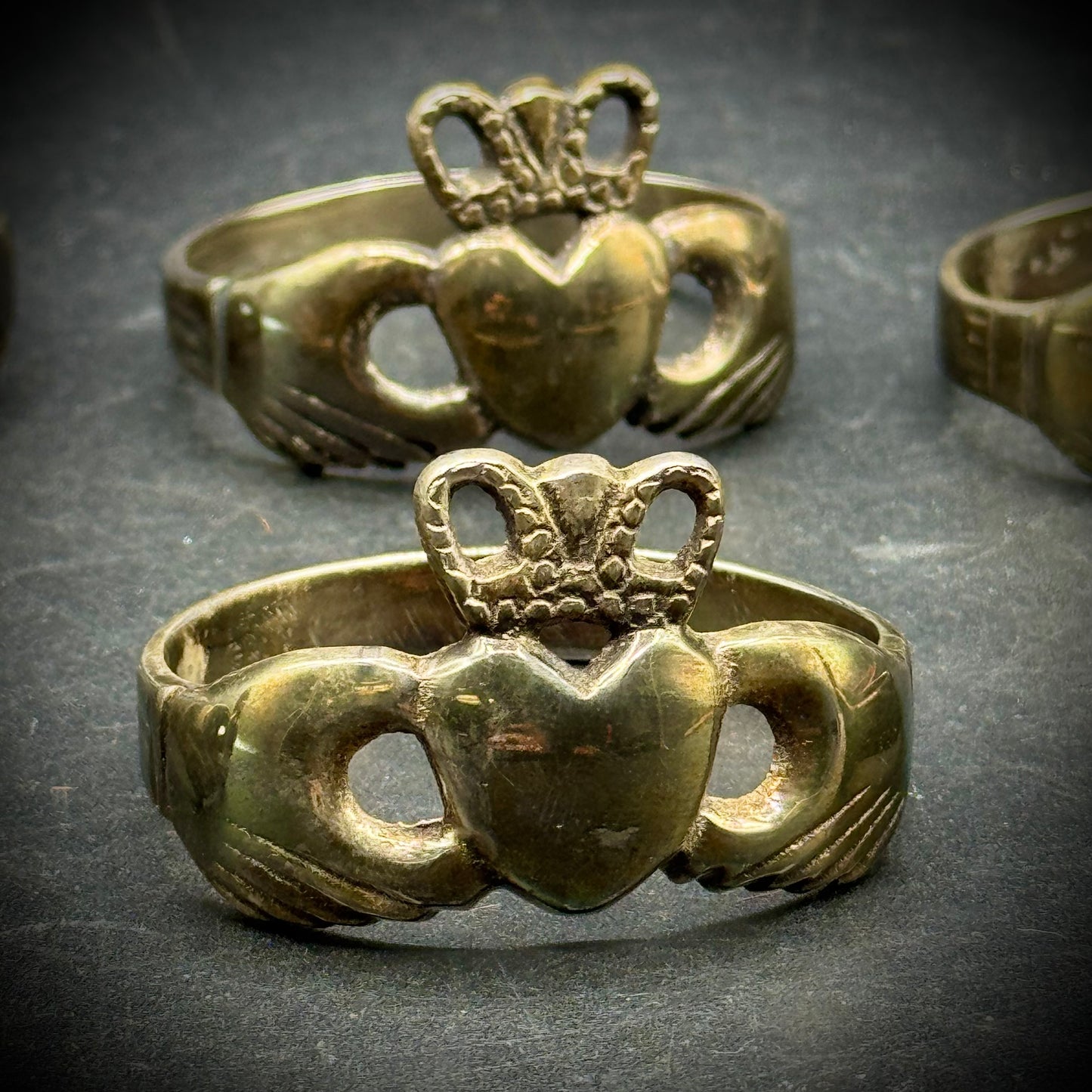 Set of 6 Silver Plated Irish Claddagh Napkin Rings