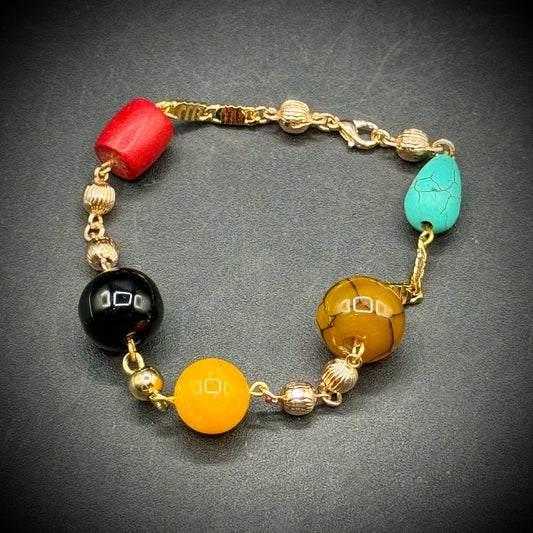 Multi Color Fashion Bead Bracelet