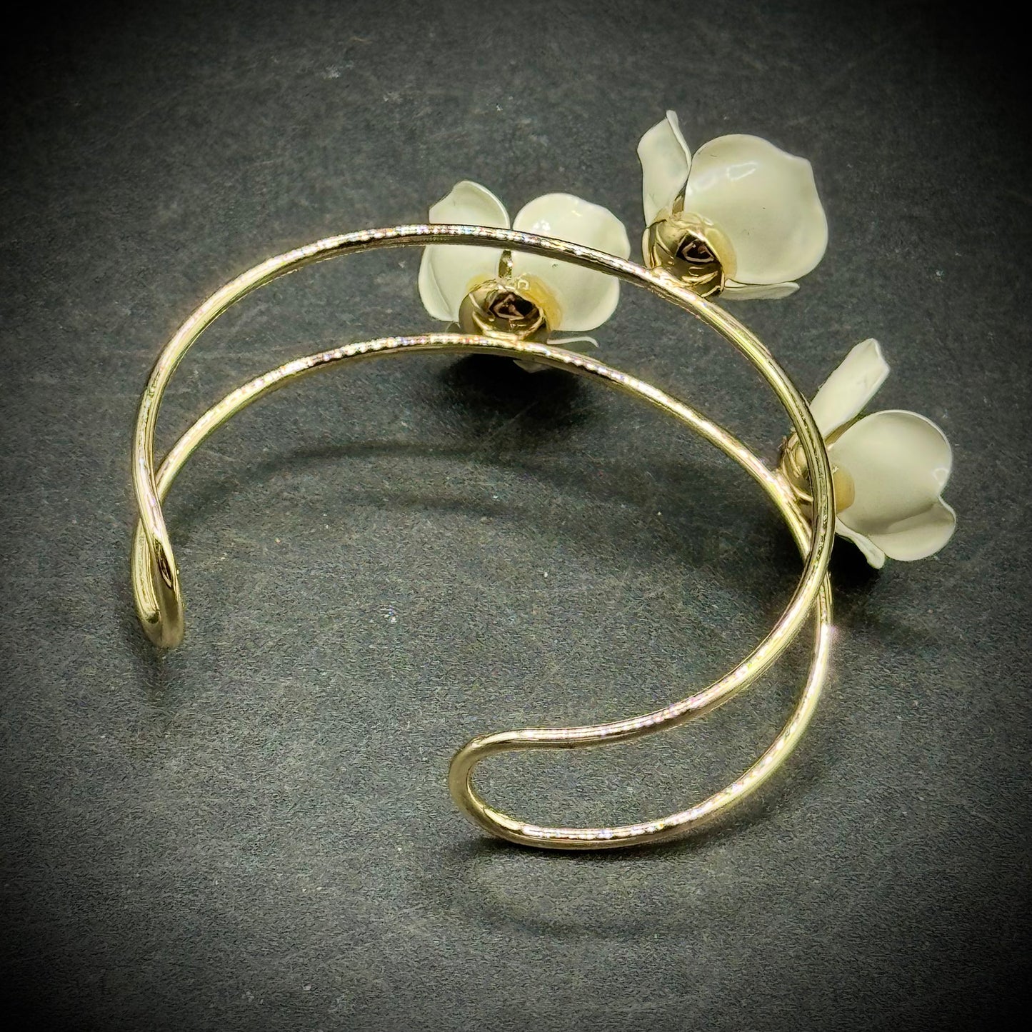 Fashion Flower Open Cuff Bracelet