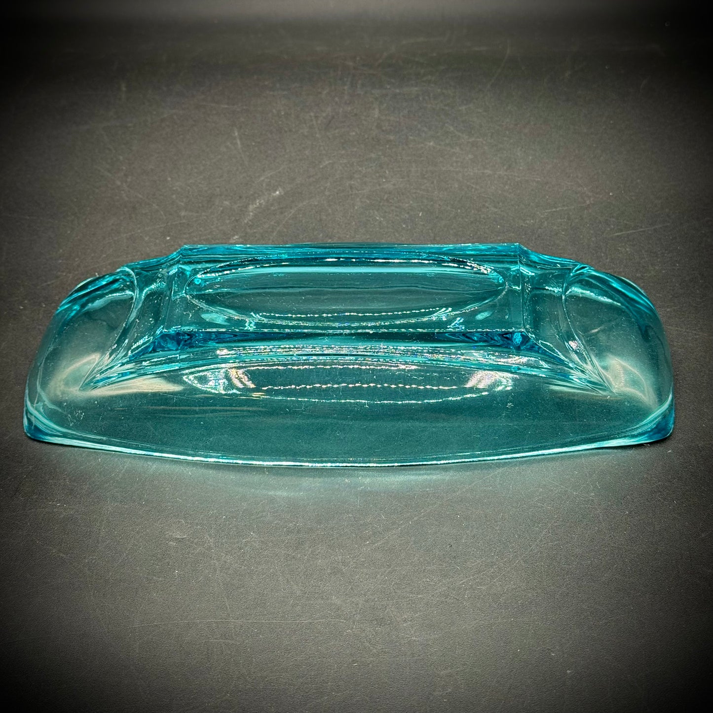 Vintage 1960s Capri Blue Hazel Atlas Rectangular Dish