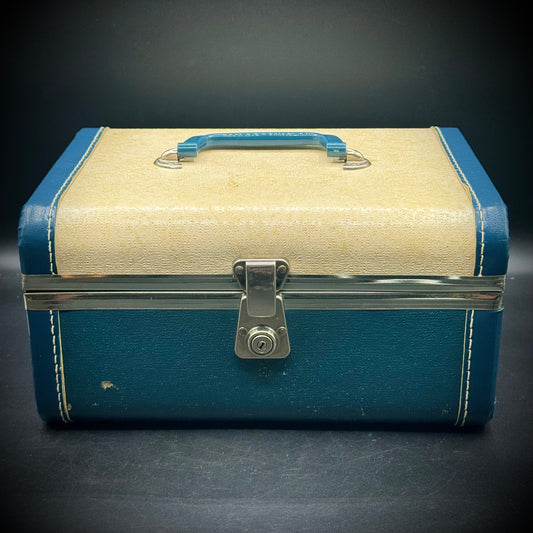Vintage 1960s Train Case with Mirror