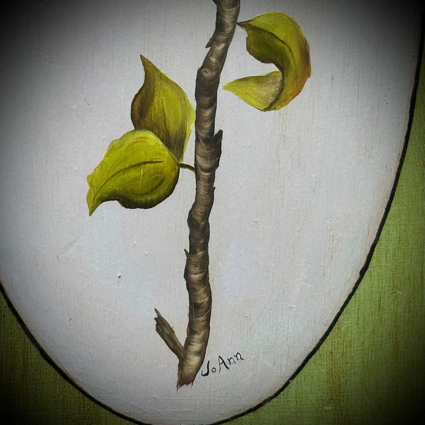 Artist JoAnn Ehlers Original Butterfly on Branch Painting on Wood