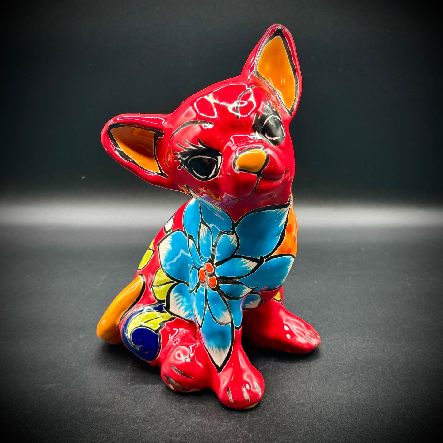 Fabulous Talavera Mexican Pottery Chihuahua