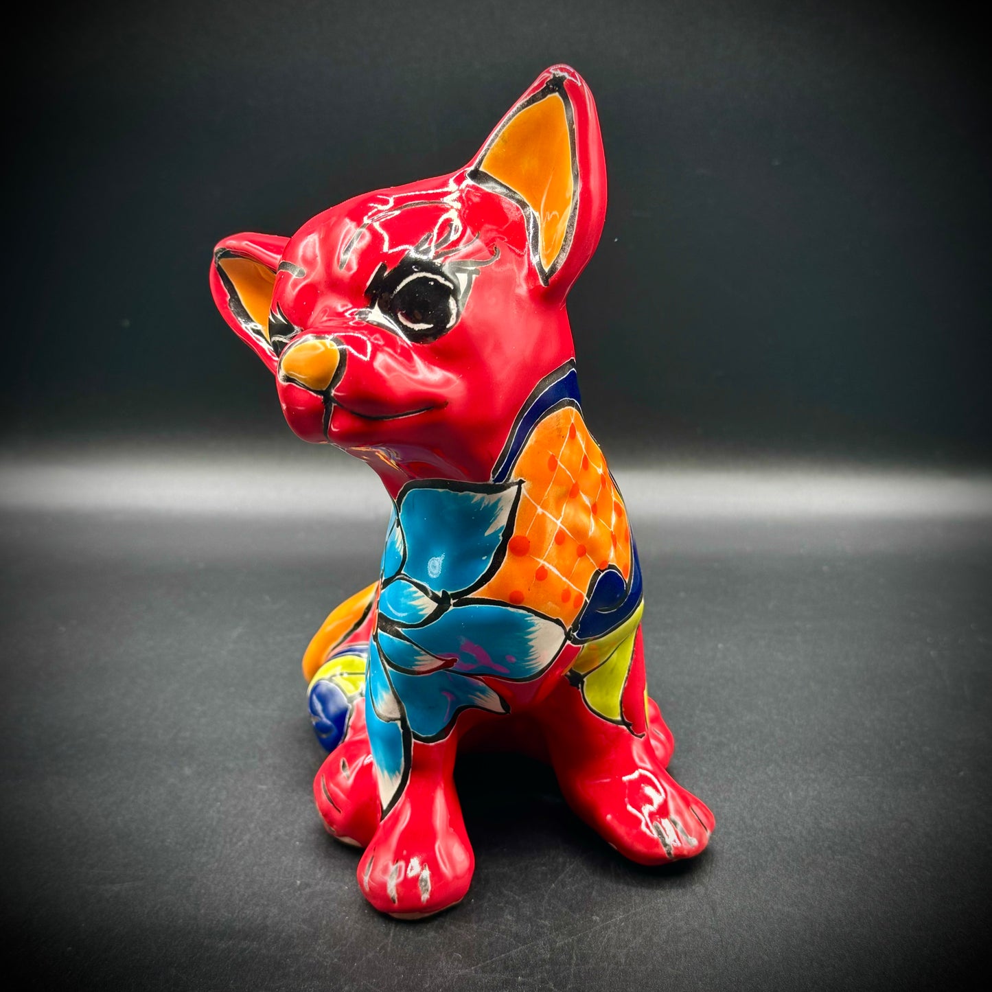 Fabulous Talavera Mexican Pottery Chihuahua