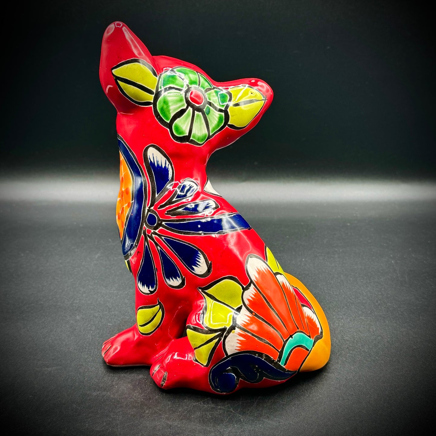 Fabulous Talavera Mexican Pottery Chihuahua