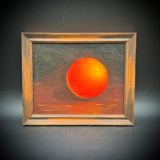 Artist JoAnn Ehlers Framed Original Orange Painting on Board