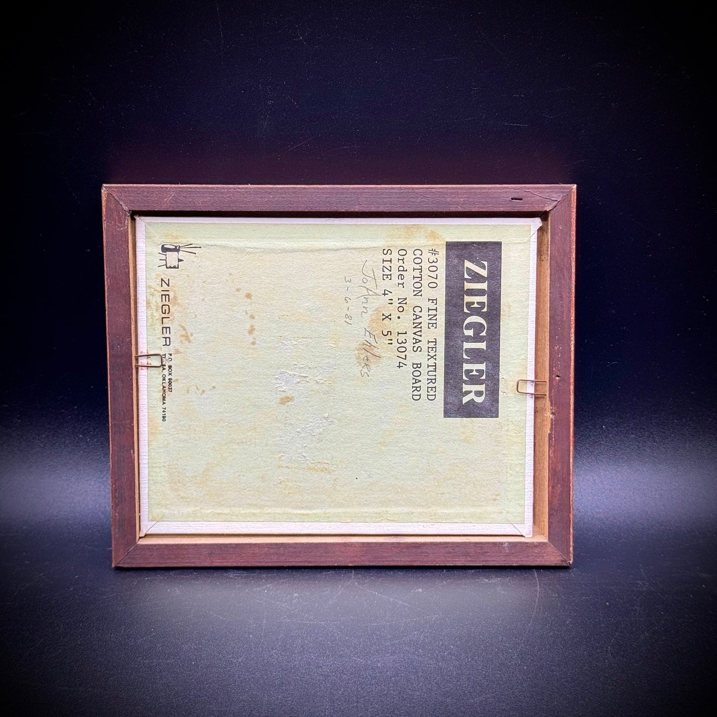 Artist JoAnn Ehlers Framed Original Orange Painting on Board