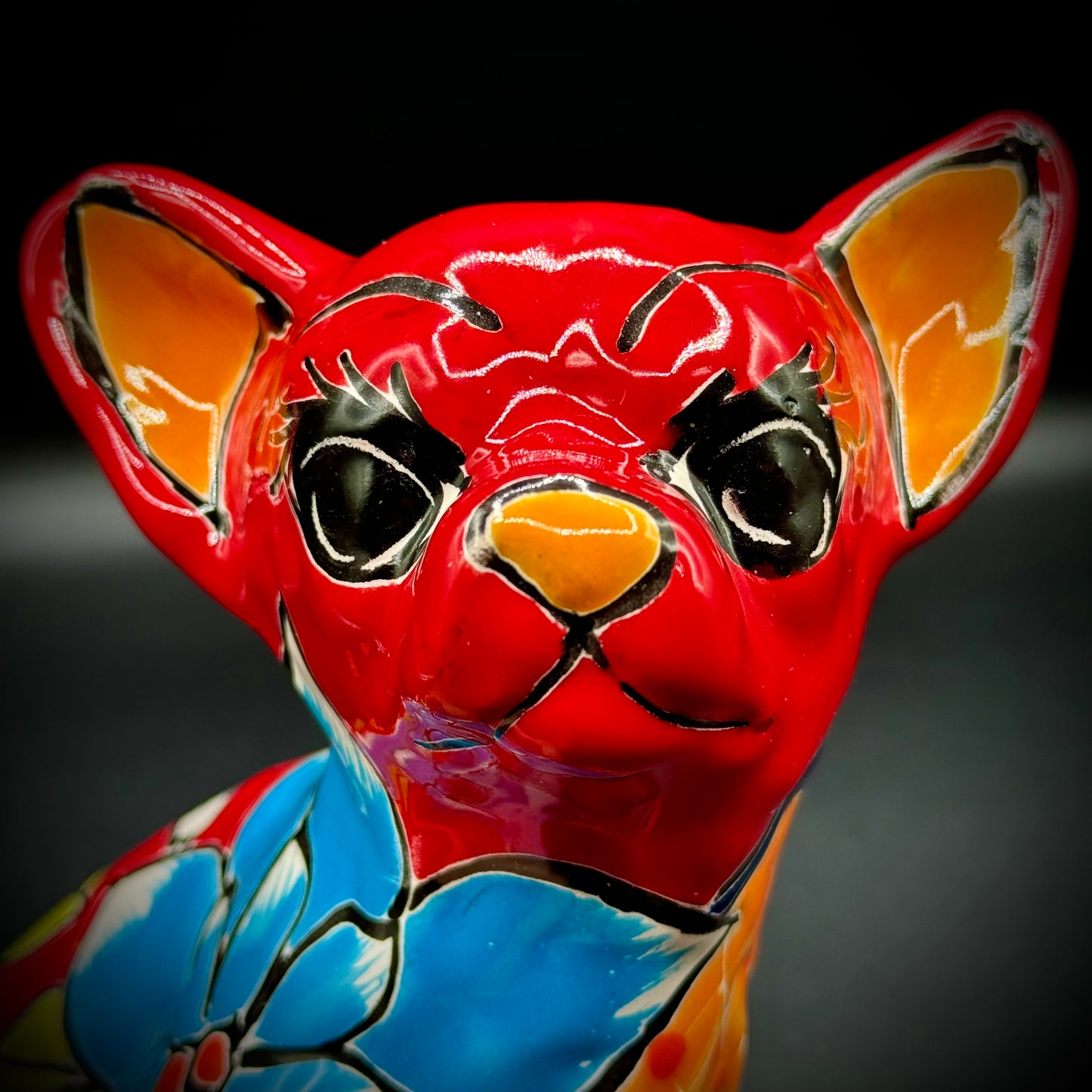 Fabulous Talavera Mexican Pottery Chihuahua