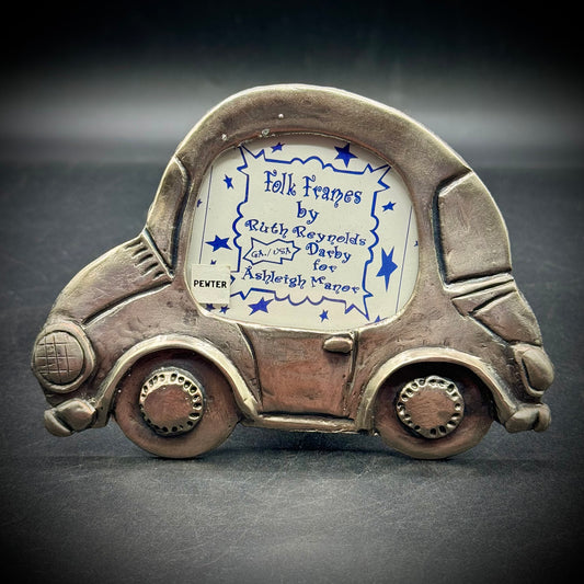 Whimsical Solid Pewter Car Frame