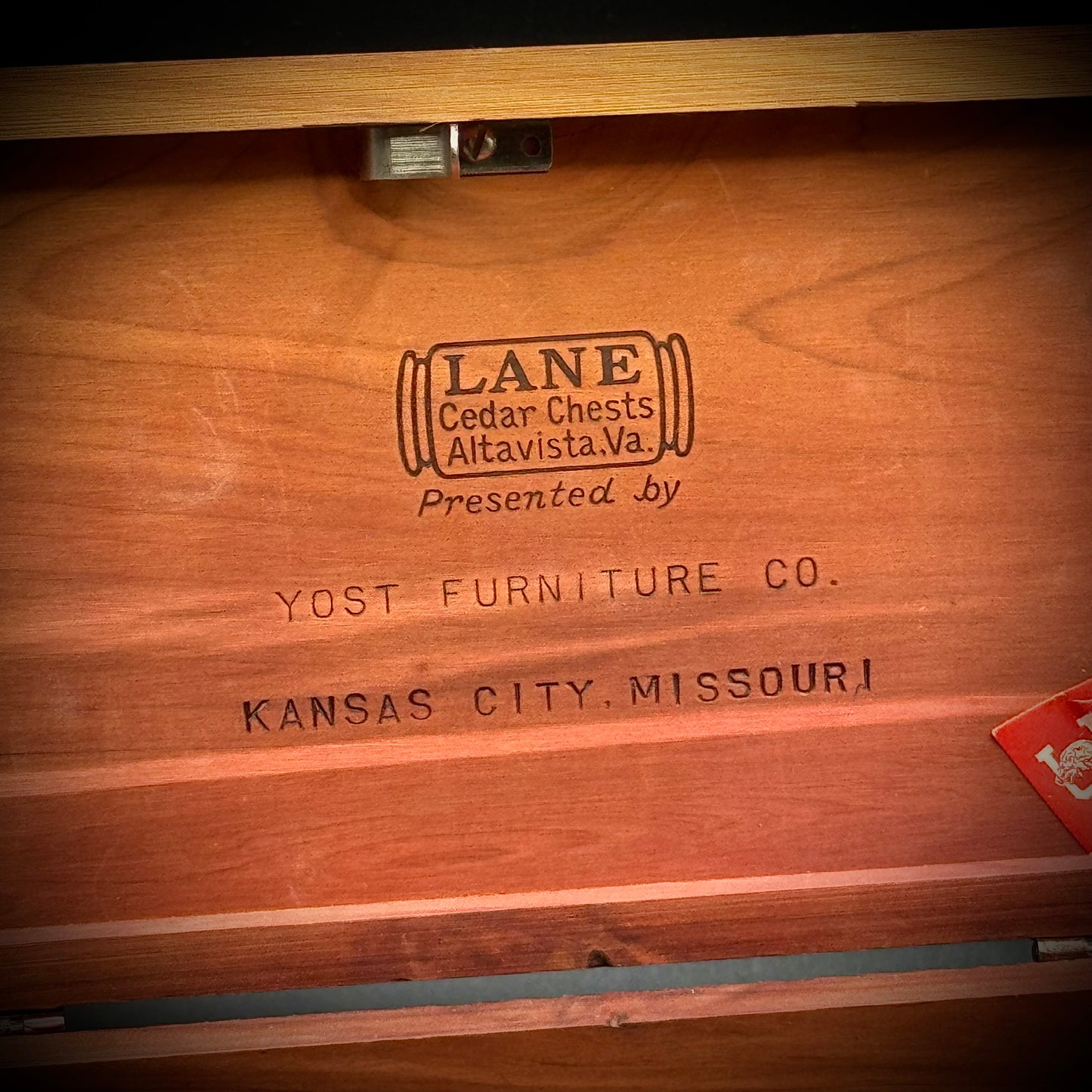 Vintage Lane Ceder Chest Box from Kansas City