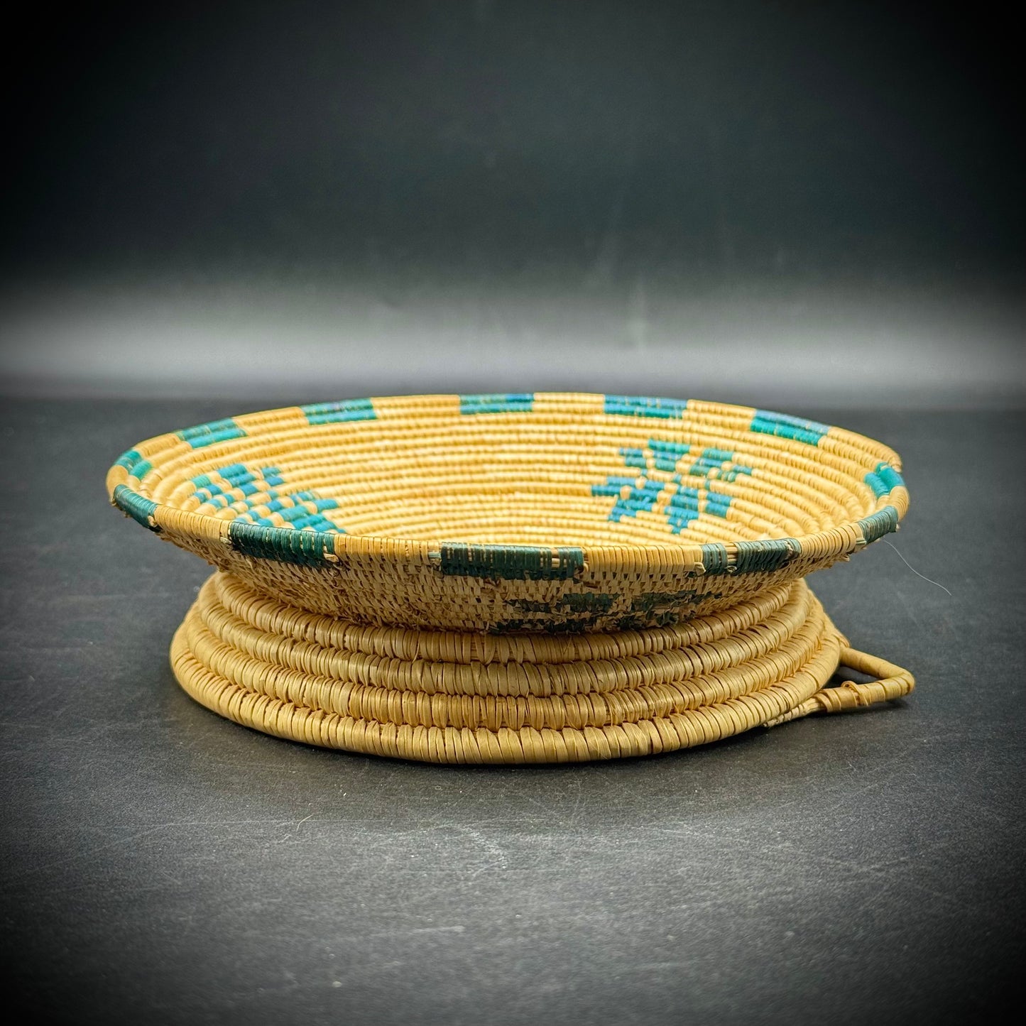 Small African Woven Coil Basket