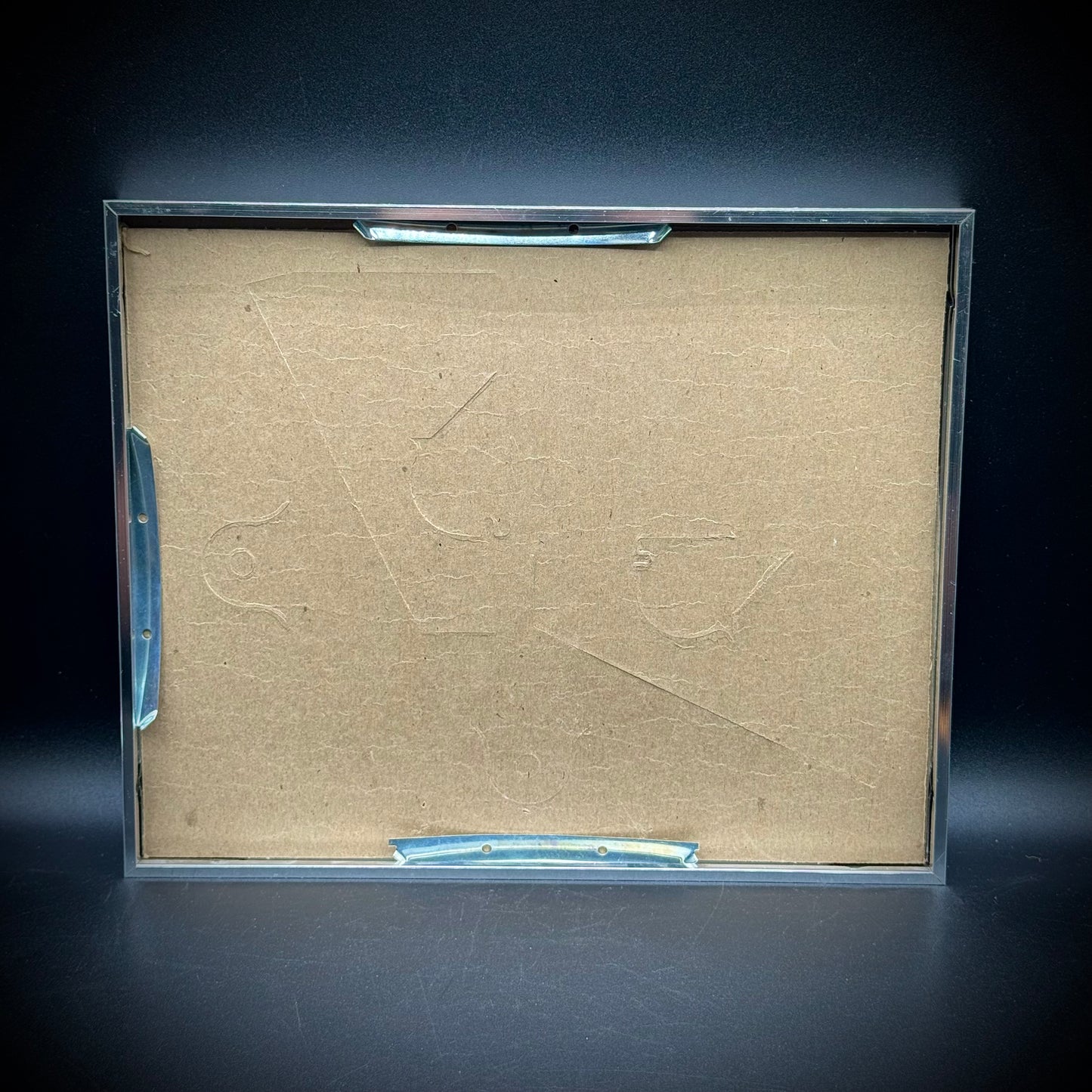 Vintage 1960s Black & White JFK & Jackie Facsimile Signature Photo in Silver Tone Frame