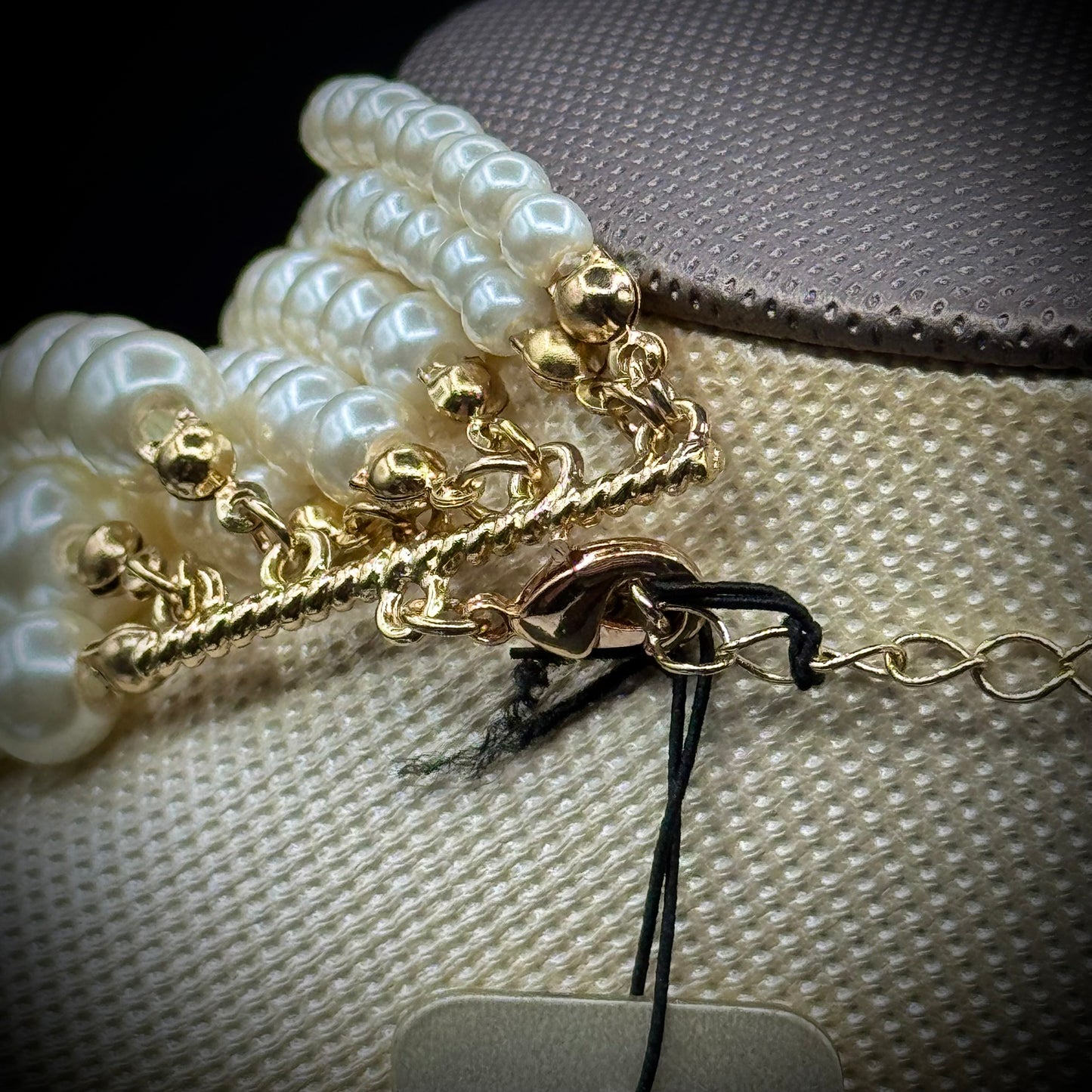 New w/Tags One Wink 8-Strand Vintage Faux Pearl Necklace