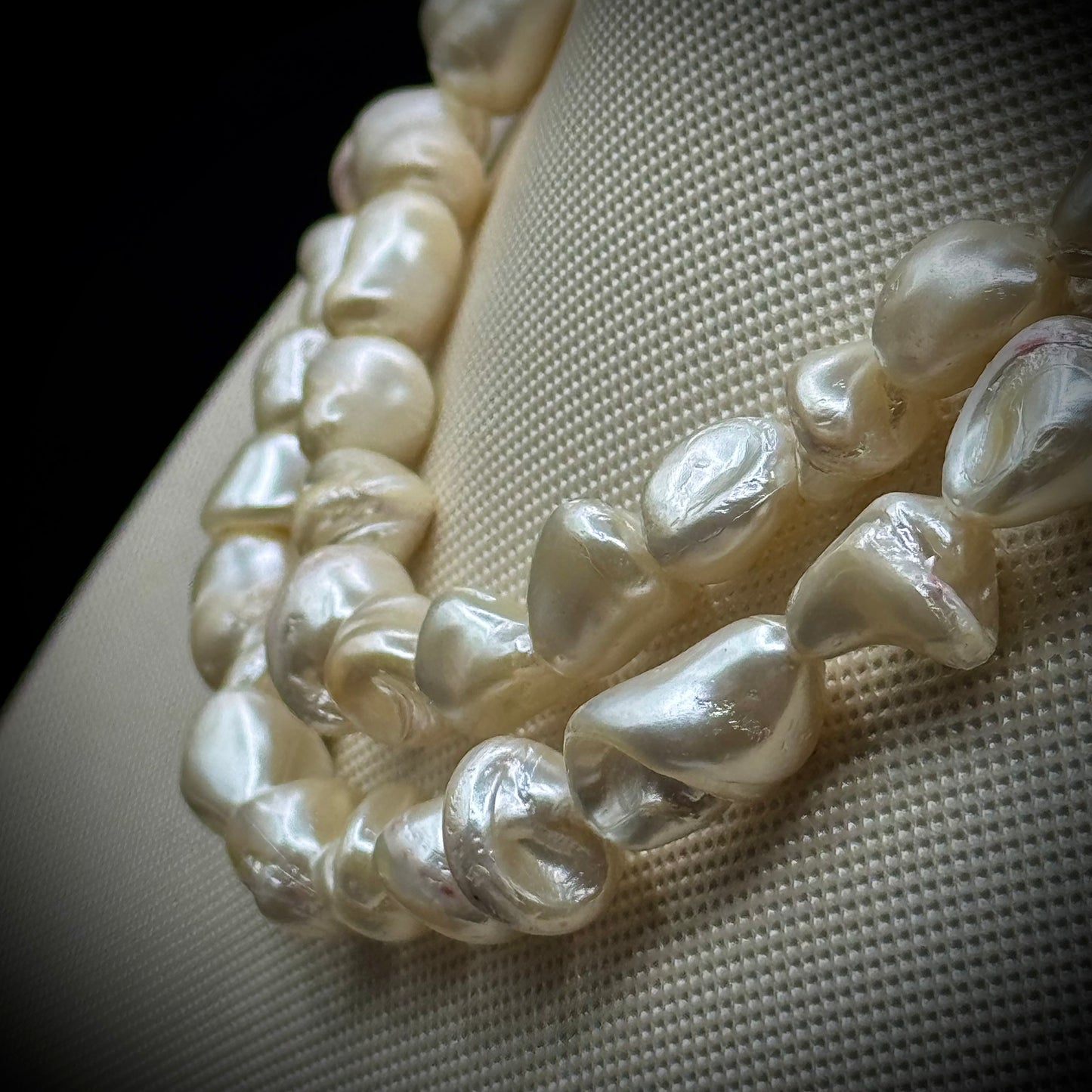 White Baroque Irregular Freshwater Pearl Necklace