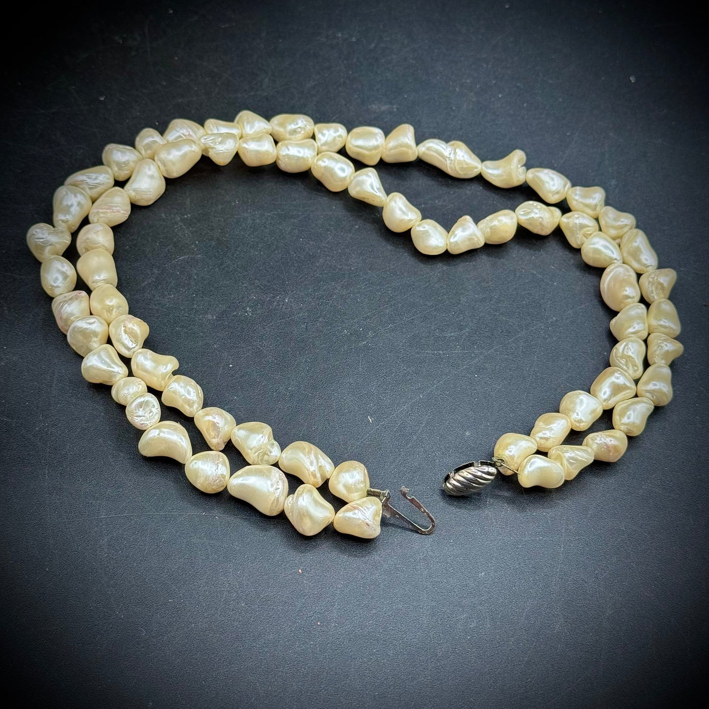 White Baroque Irregular Freshwater Pearl Necklace