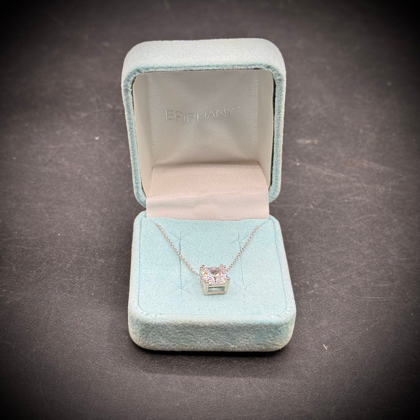 New in Box Epiphany .925 Sterling Silver with CZ Stone Necklace Necklace