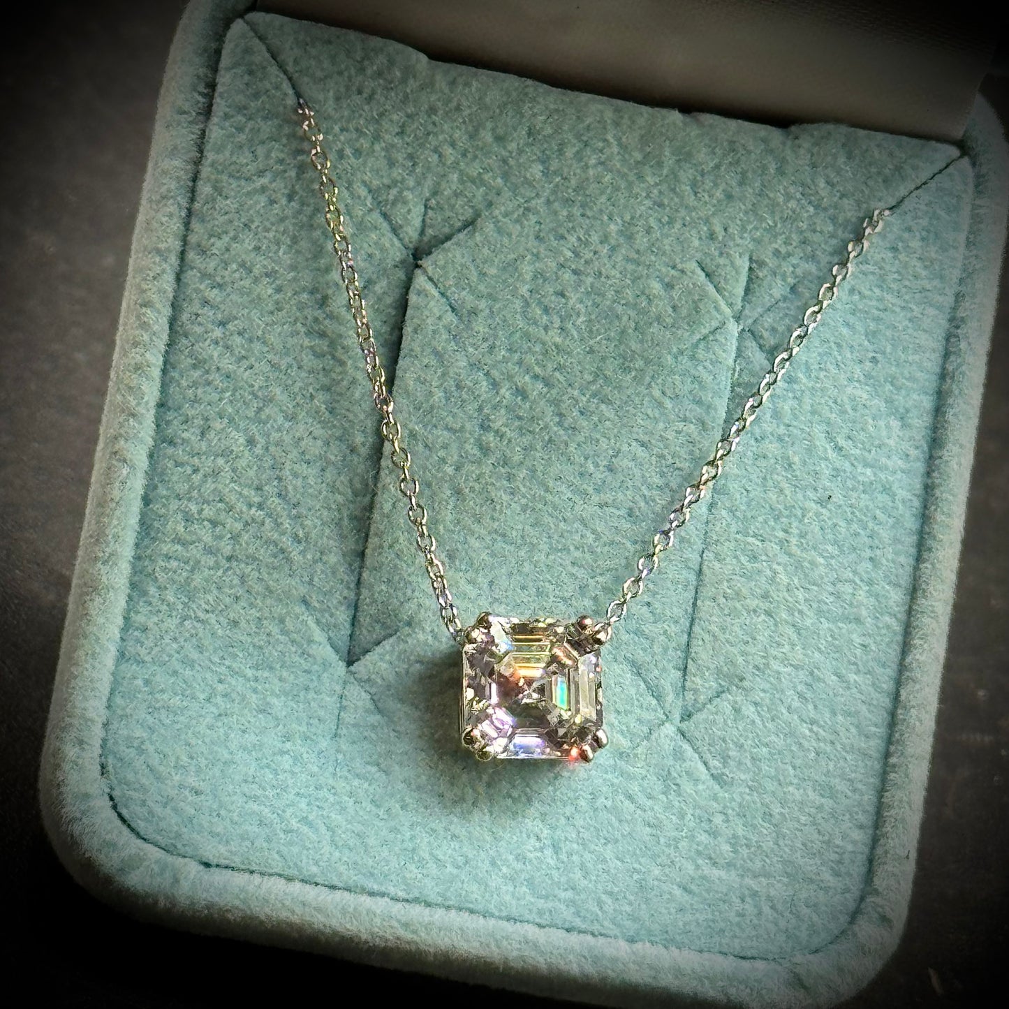New in Box Epiphany .925 Sterling Silver with CZ Stone Necklace Necklace