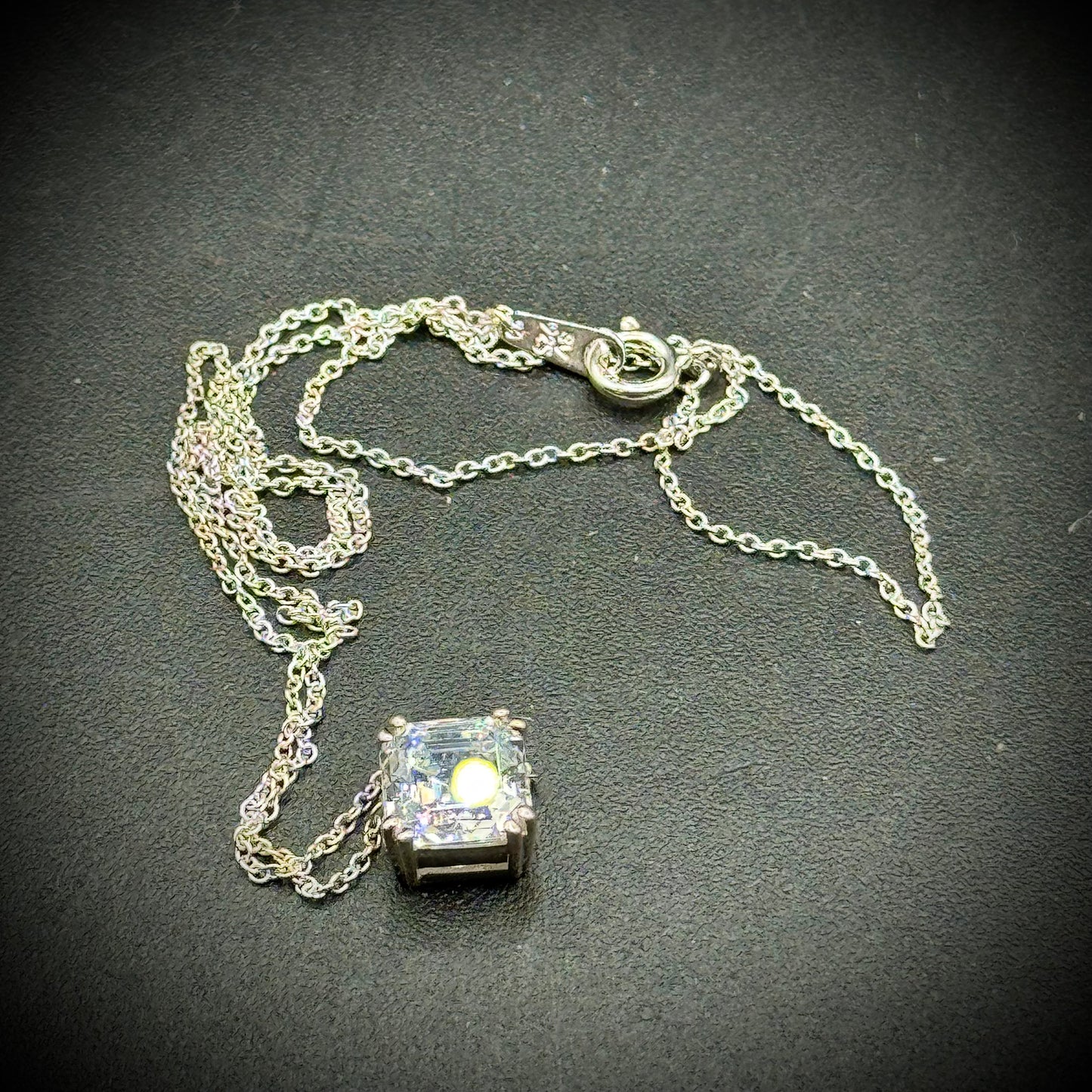 New in Box Epiphany .925 Sterling Silver with CZ Stone Necklace Necklace