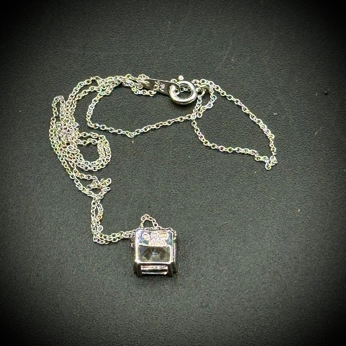 New in Box Epiphany .925 Sterling Silver with CZ Stone Necklace Necklace