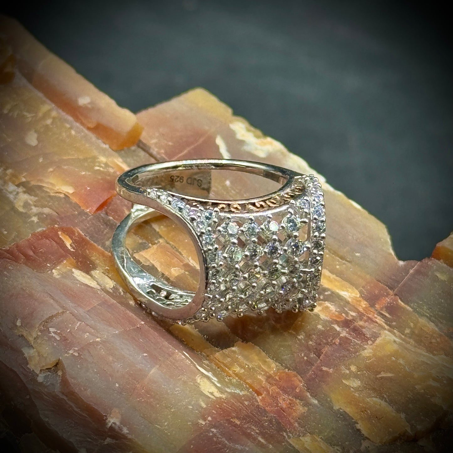 Sterling Silver .925 Ring with CZ Stones