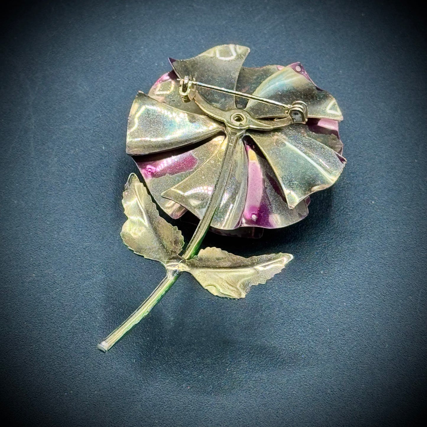Vintage Metal Flower Brooch