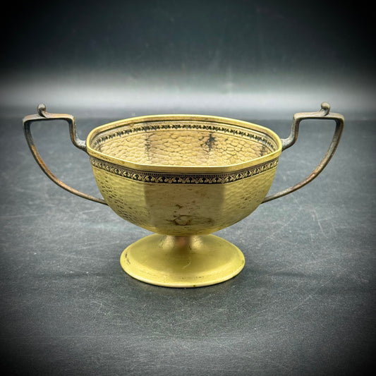 Vintage Nickel Silver Two Handled Small Bowl