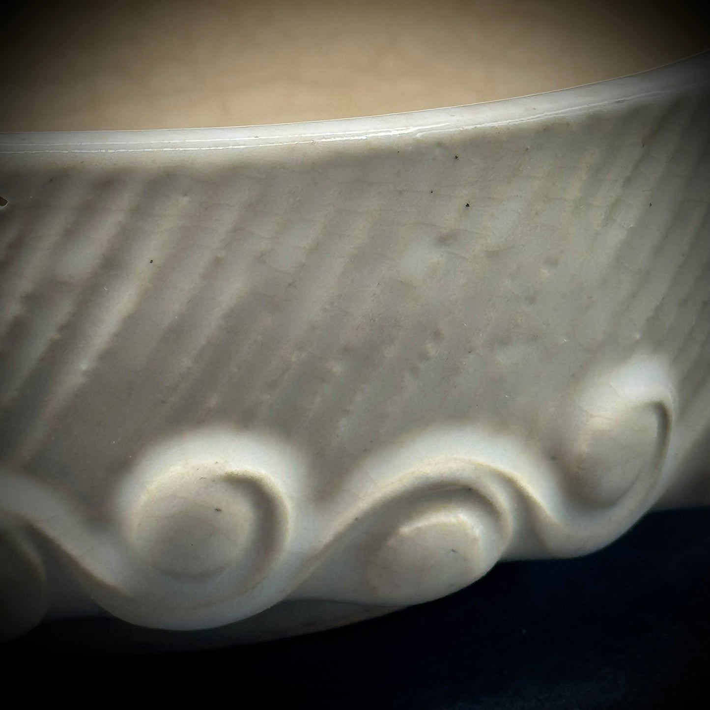 Vintage McCoy Low Planter - White