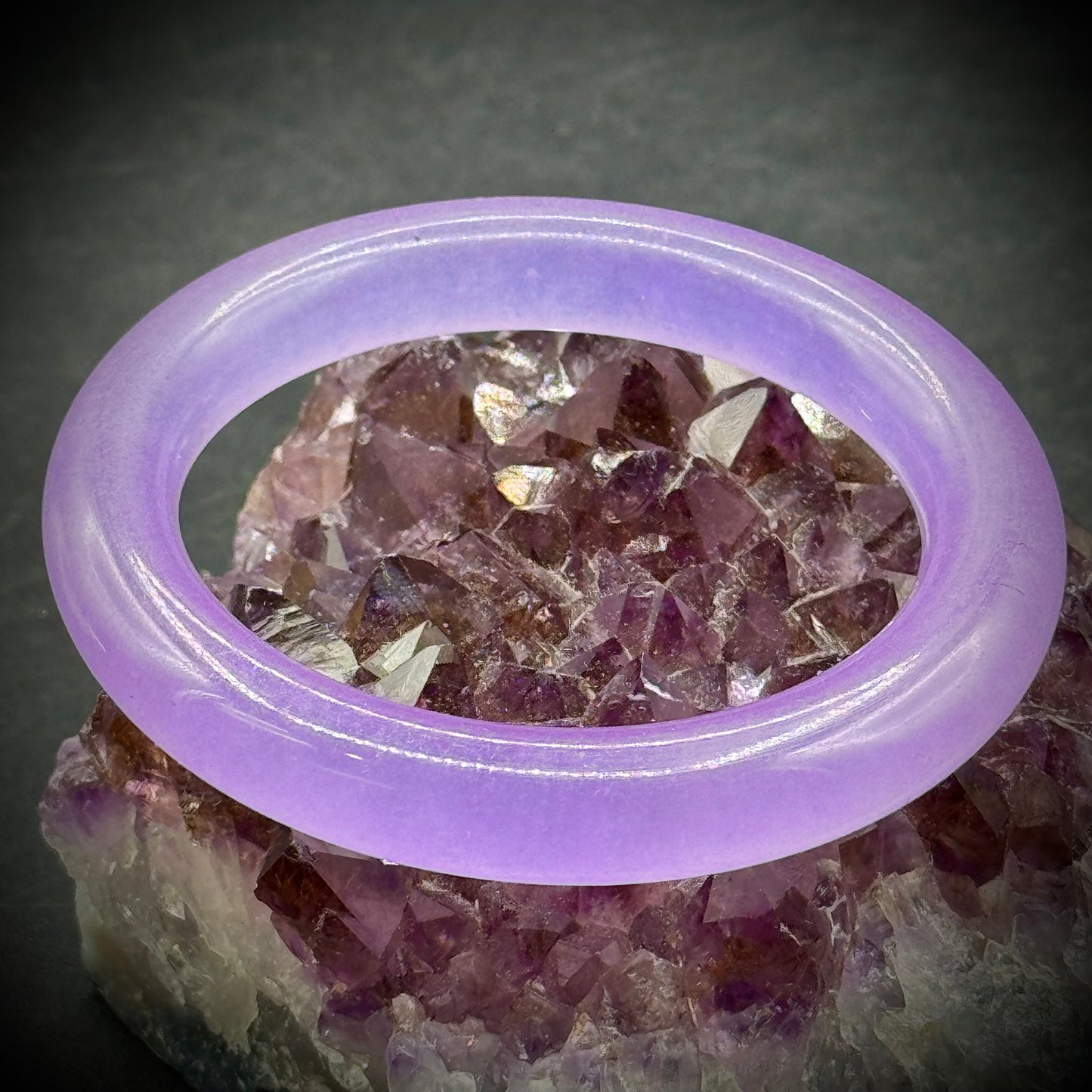 Lavender Jade Bangle Bracelet