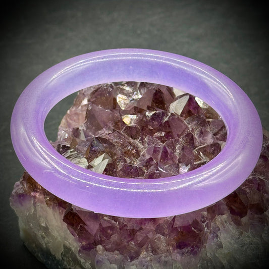 Lavender Jade Bangle Bracelet