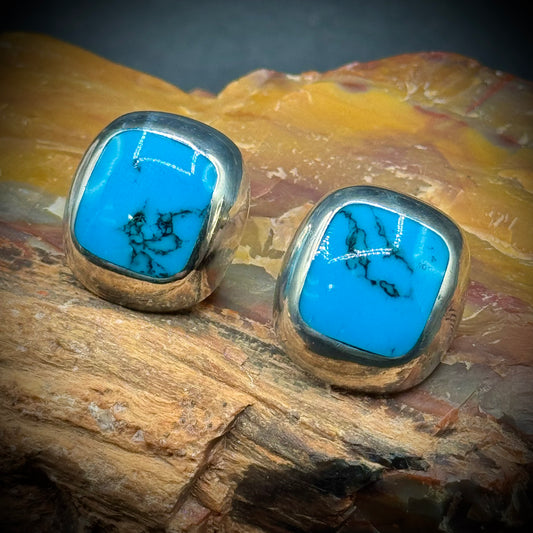 Solid Sterling Silver & Turquoise Earrings