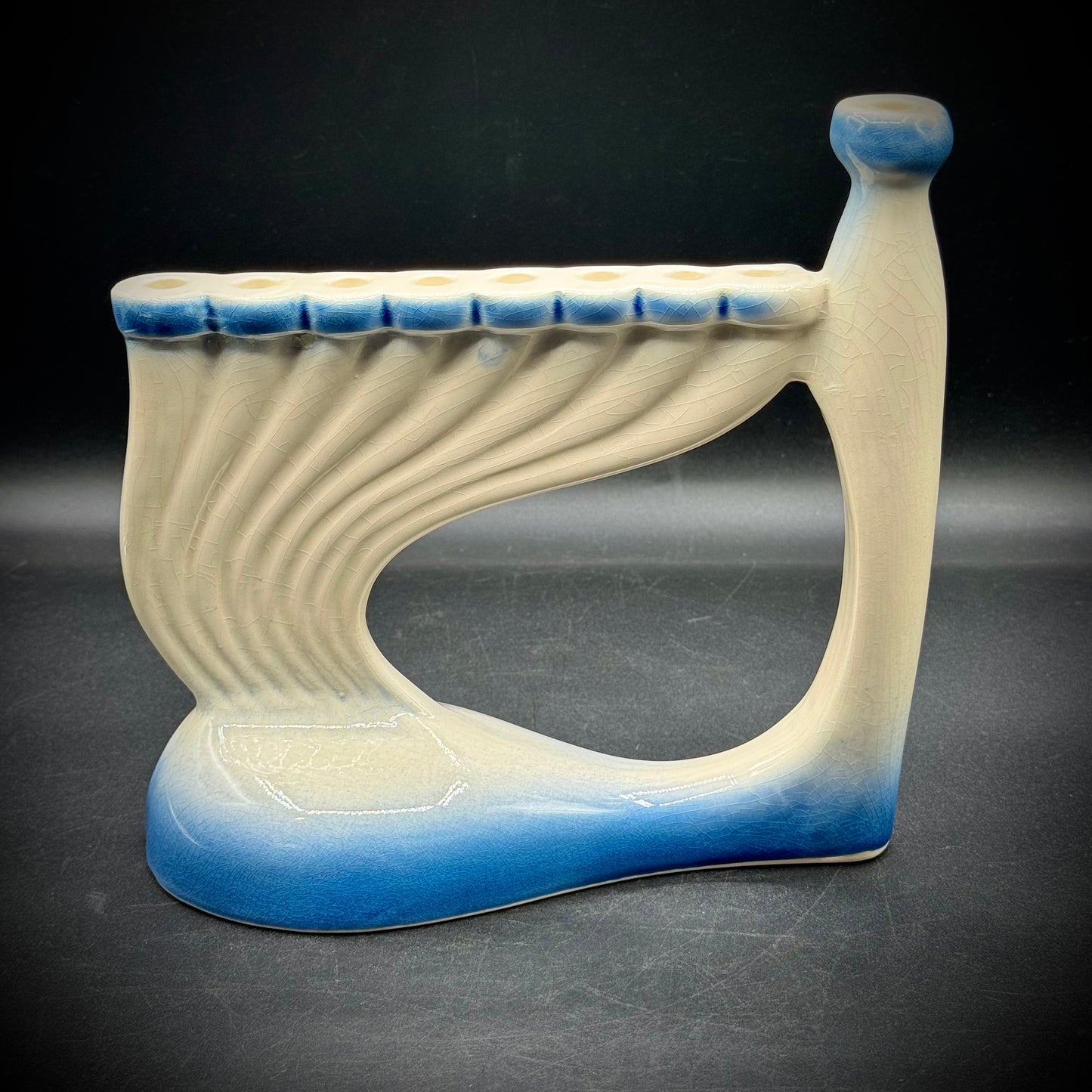 Vintage Kfar Menachen Ceramic Menorah - Made in Isreal