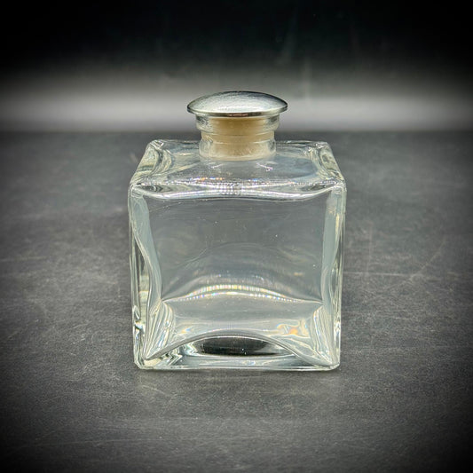 Heavy Glass Ink Well/Dresser Jar with Stopper