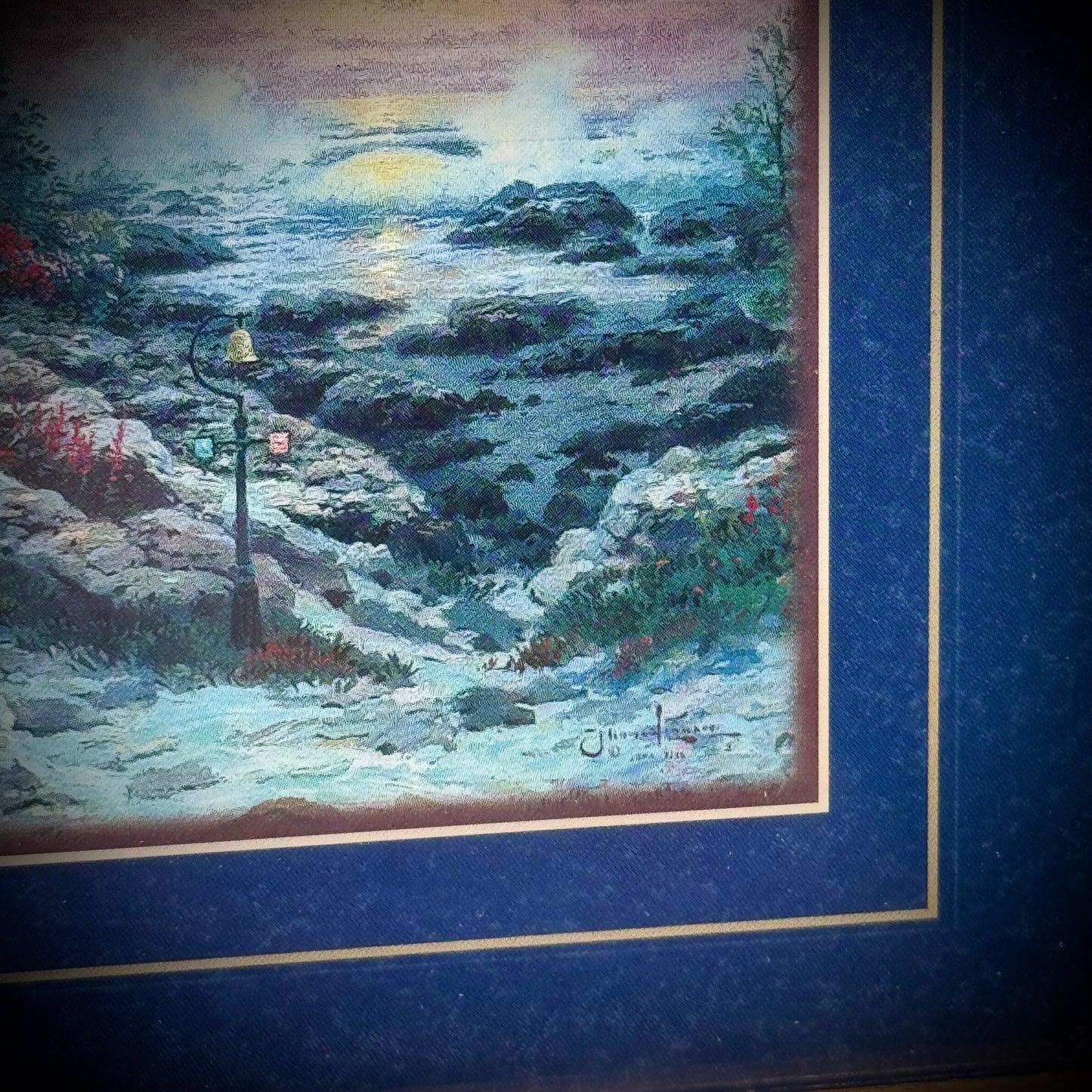 Vintage Thomas Kinkade "Cottage By The Sea" Framed Print