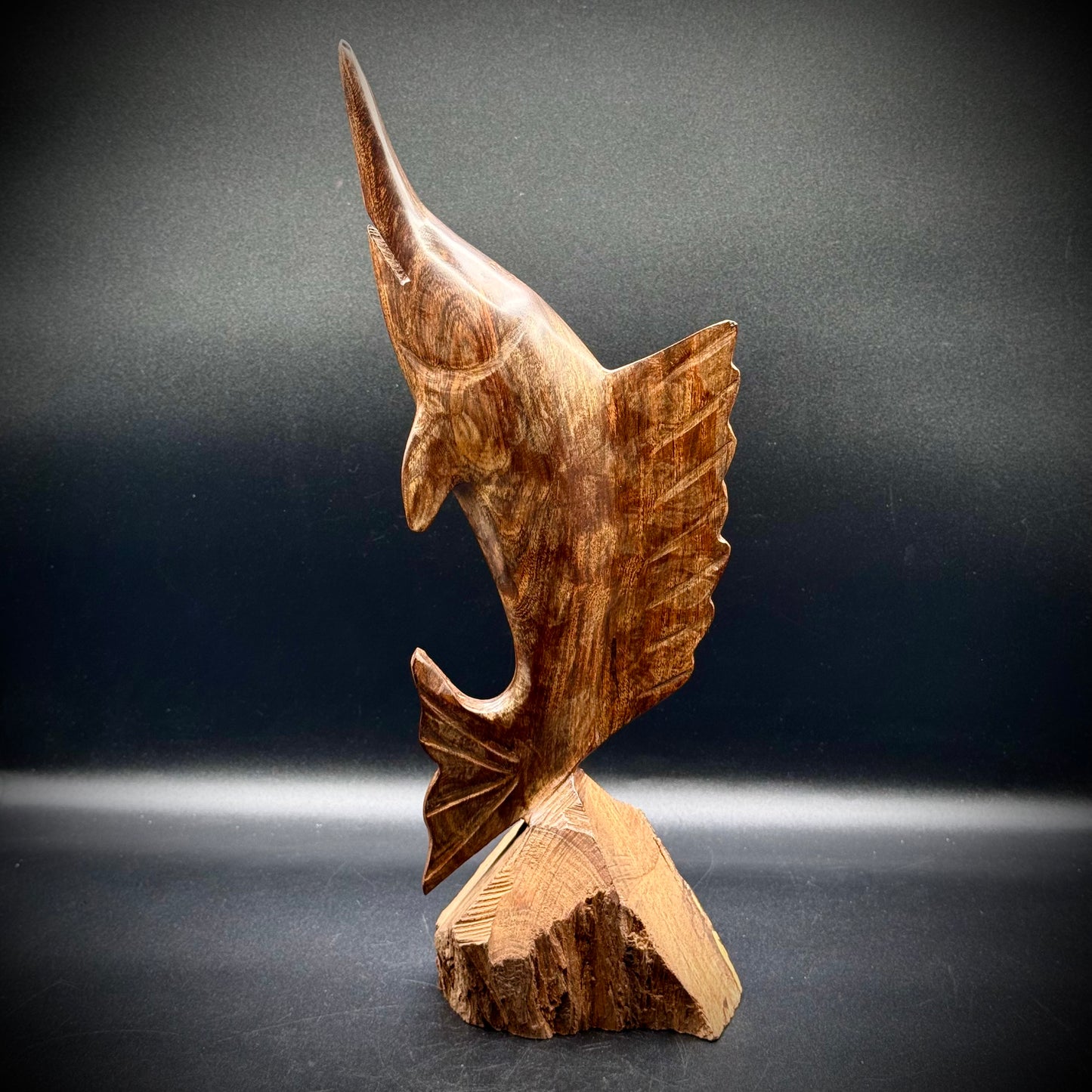 Carved Ironwood Marlin Fish Statue