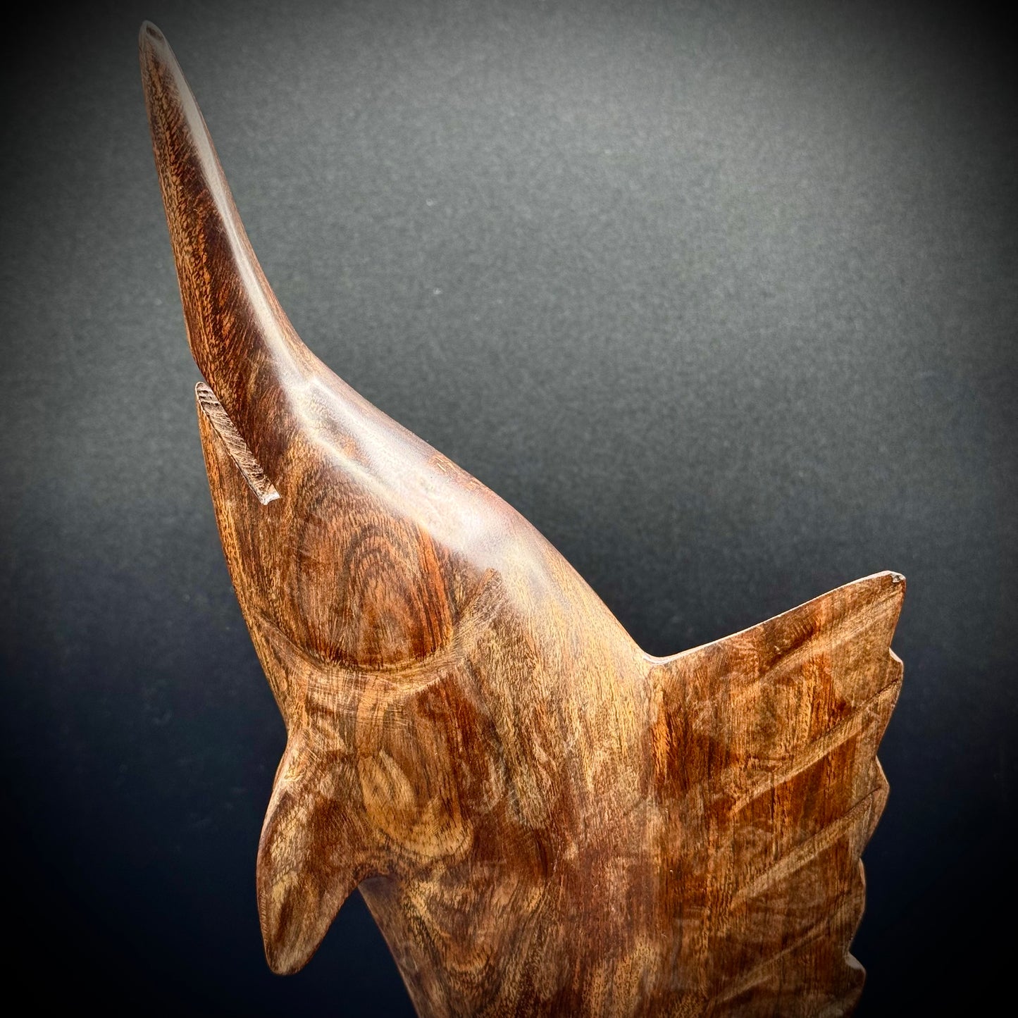 Carved Ironwood Marlin Fish Statue