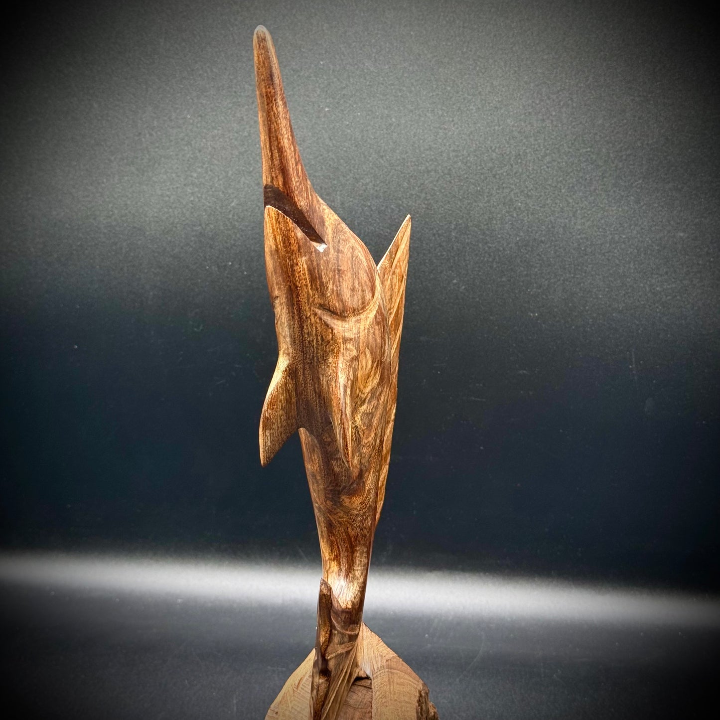 Carved Ironwood Marlin Fish Statue