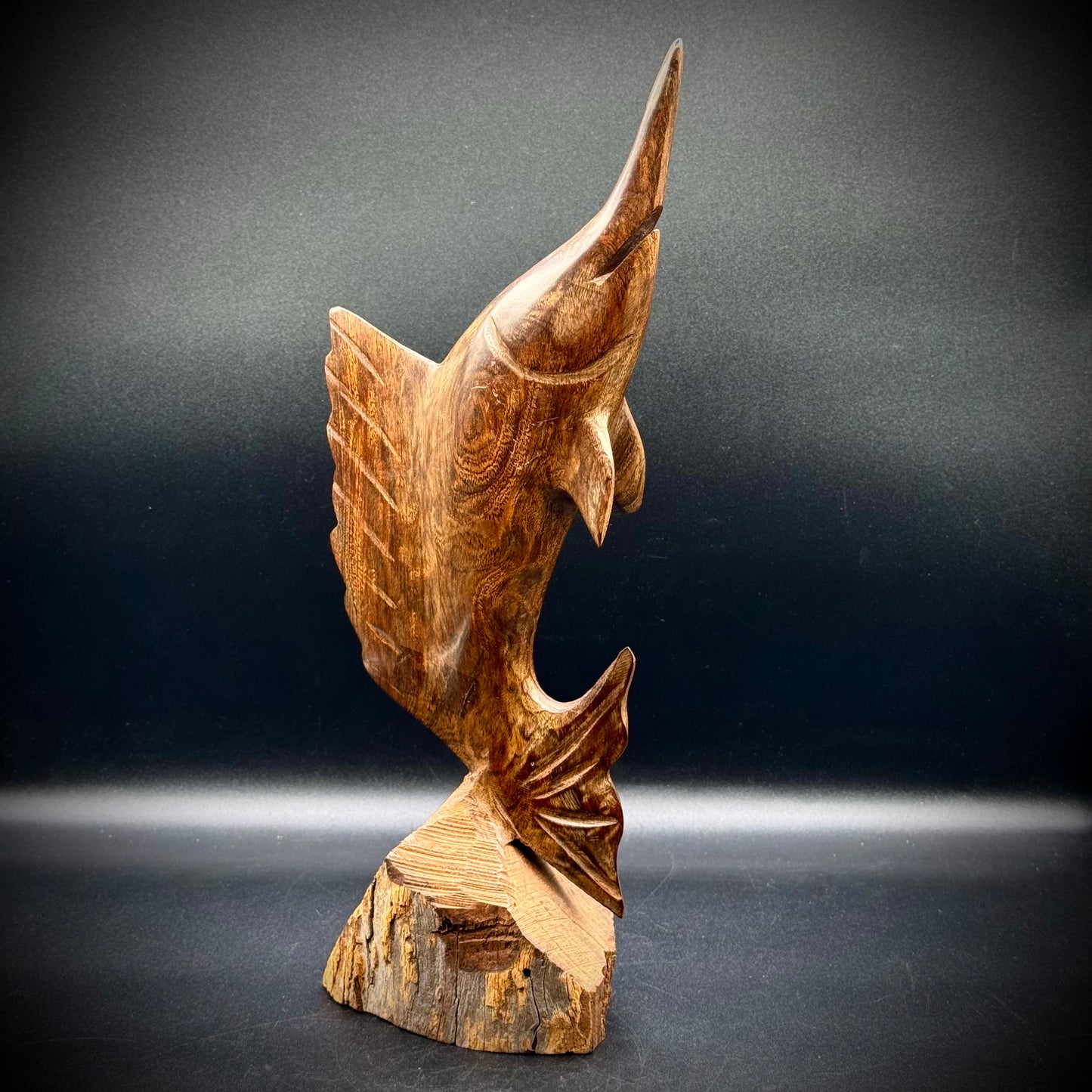 Carved Ironwood Marlin Fish Statue