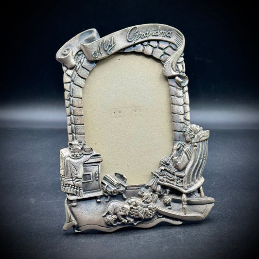 Vintage Linco Heavy Pewter Grandmother Frame
