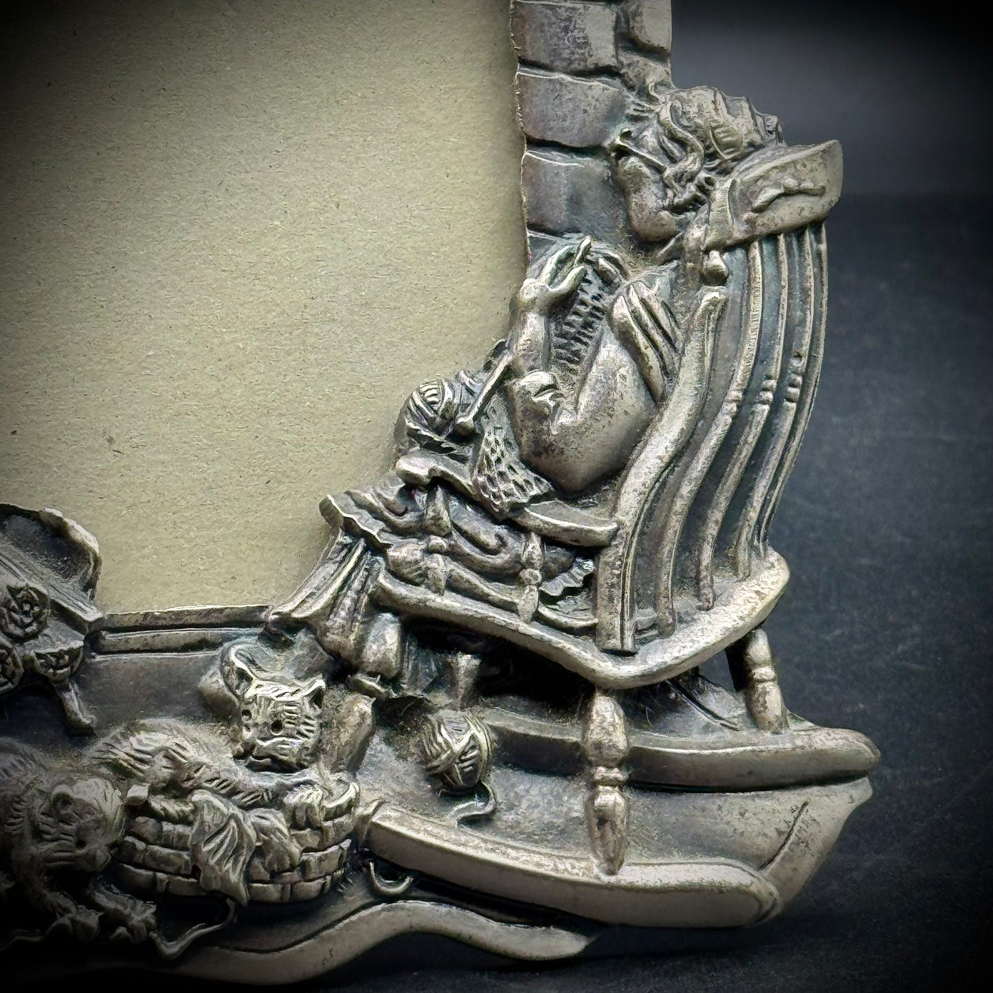 Vintage Linco Heavy Pewter Grandmother Frame