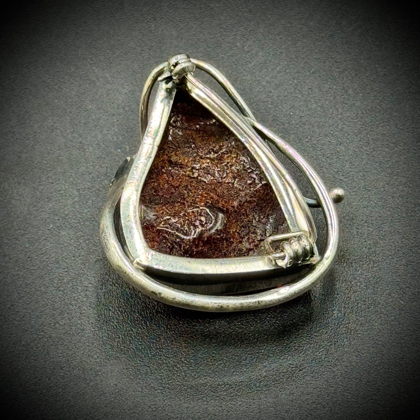Fabulous Amber Brooch with Unmarked Sterling Silver