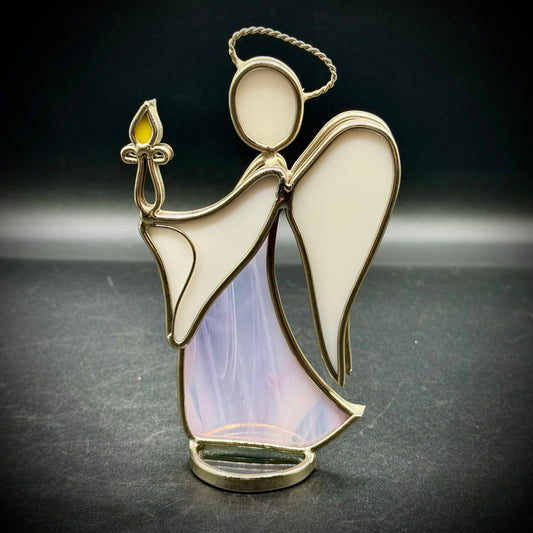 Stained Glass Angel with Candle