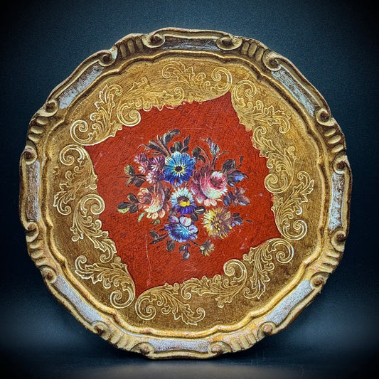 Vintage Mita Gold Gilt Florentine Tray