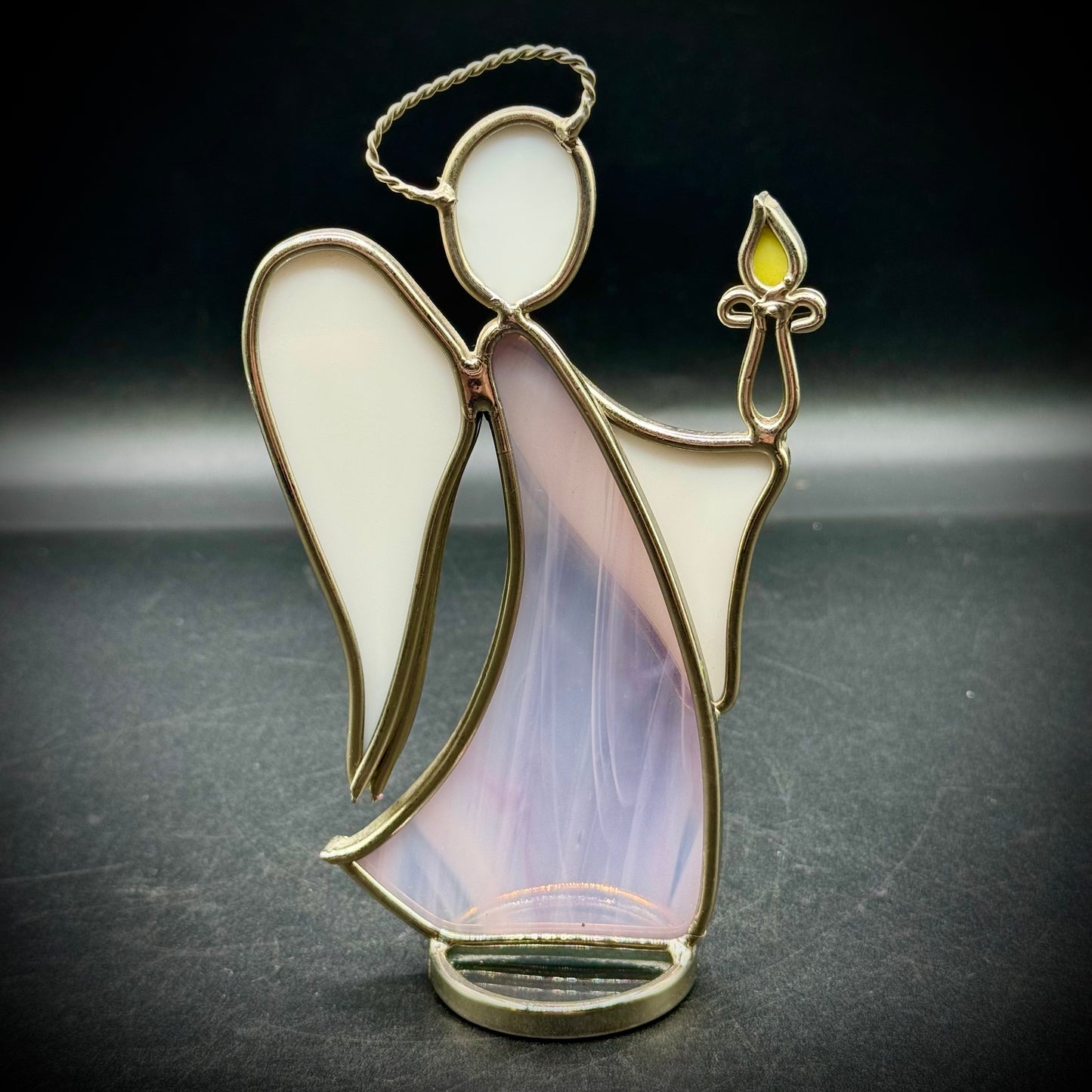 Stained Glass Angel with Candle