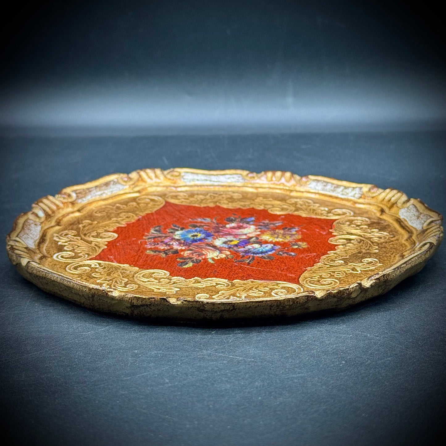 Vintage Mita Gold Gilt Florentine Tray