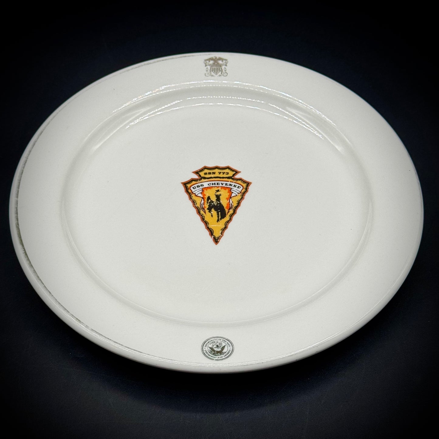 Vintage USS Cheyenne US Navy Nuclear Submarine Dinner Plate