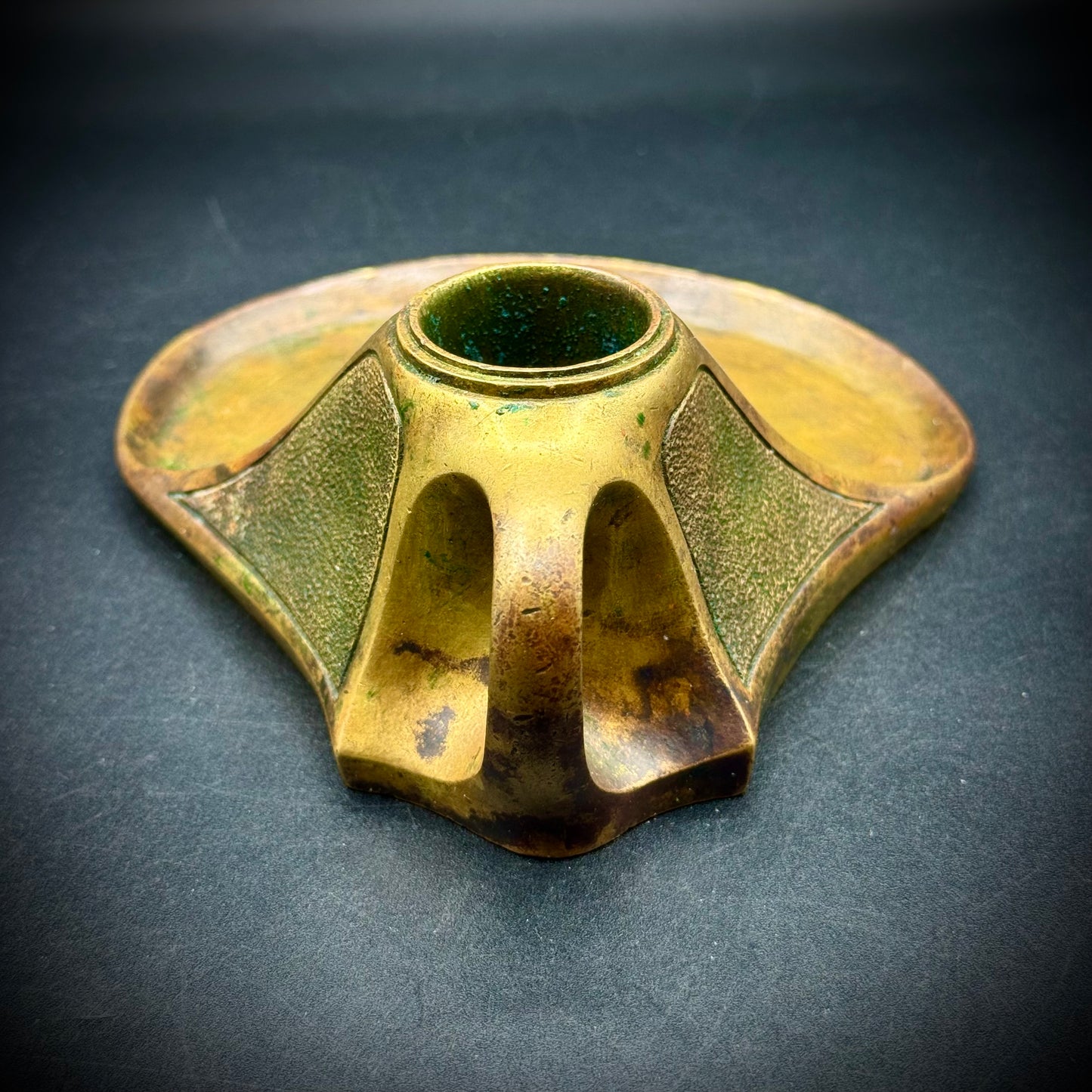 Stunning Antique Art Nouveau Bronze Ink Well with Beautiful Woman's Face
