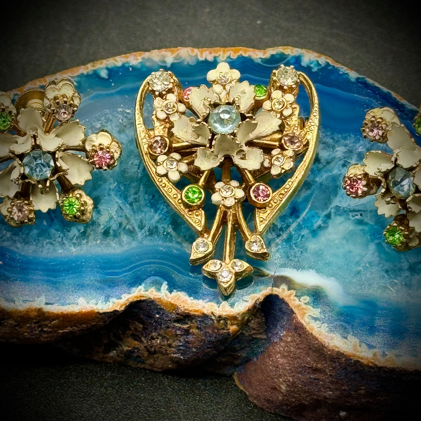 Vintage Coro Pin & Earring Set