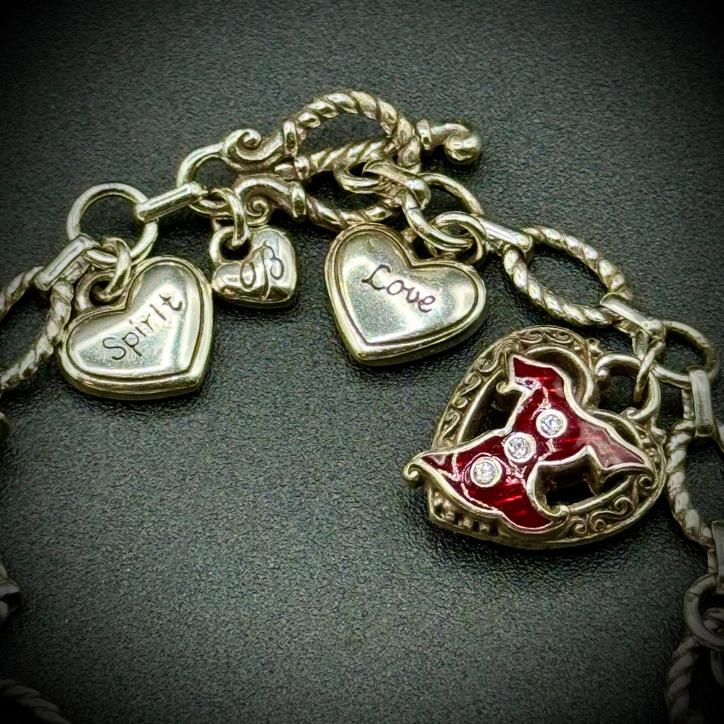 Retired Brighton "Hearts" Charm Bracelet