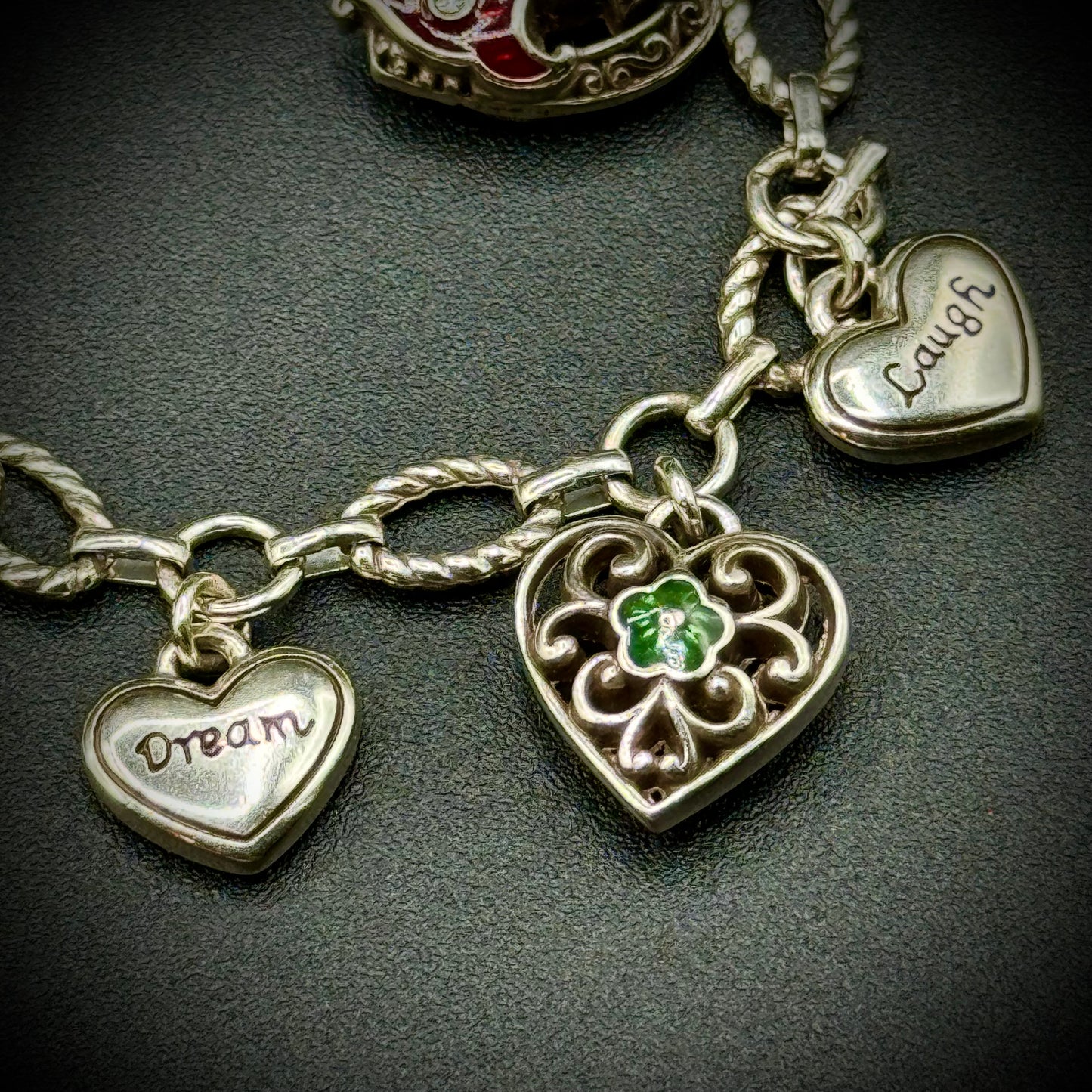 Retired Brighton "Hearts" Charm Bracelet