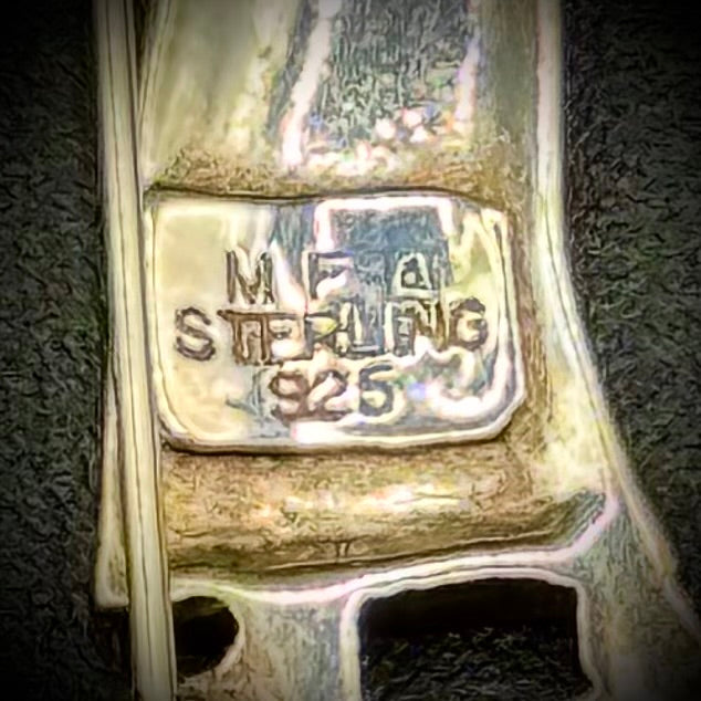 Vintage Art Nouveau MFA Sterling Silver Female Golfer Pin/Brooch